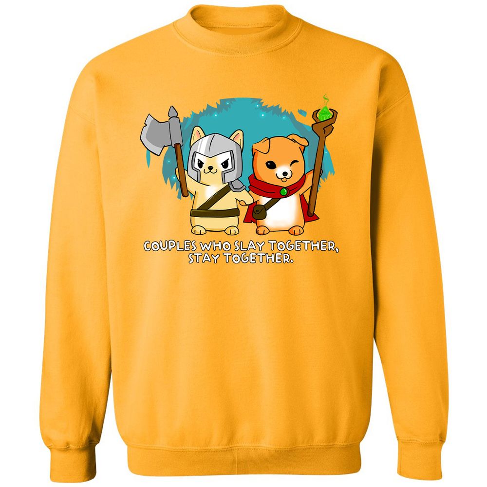 Classic Unisex Sweatshirt - QGJH8CY7 - Gold - 11