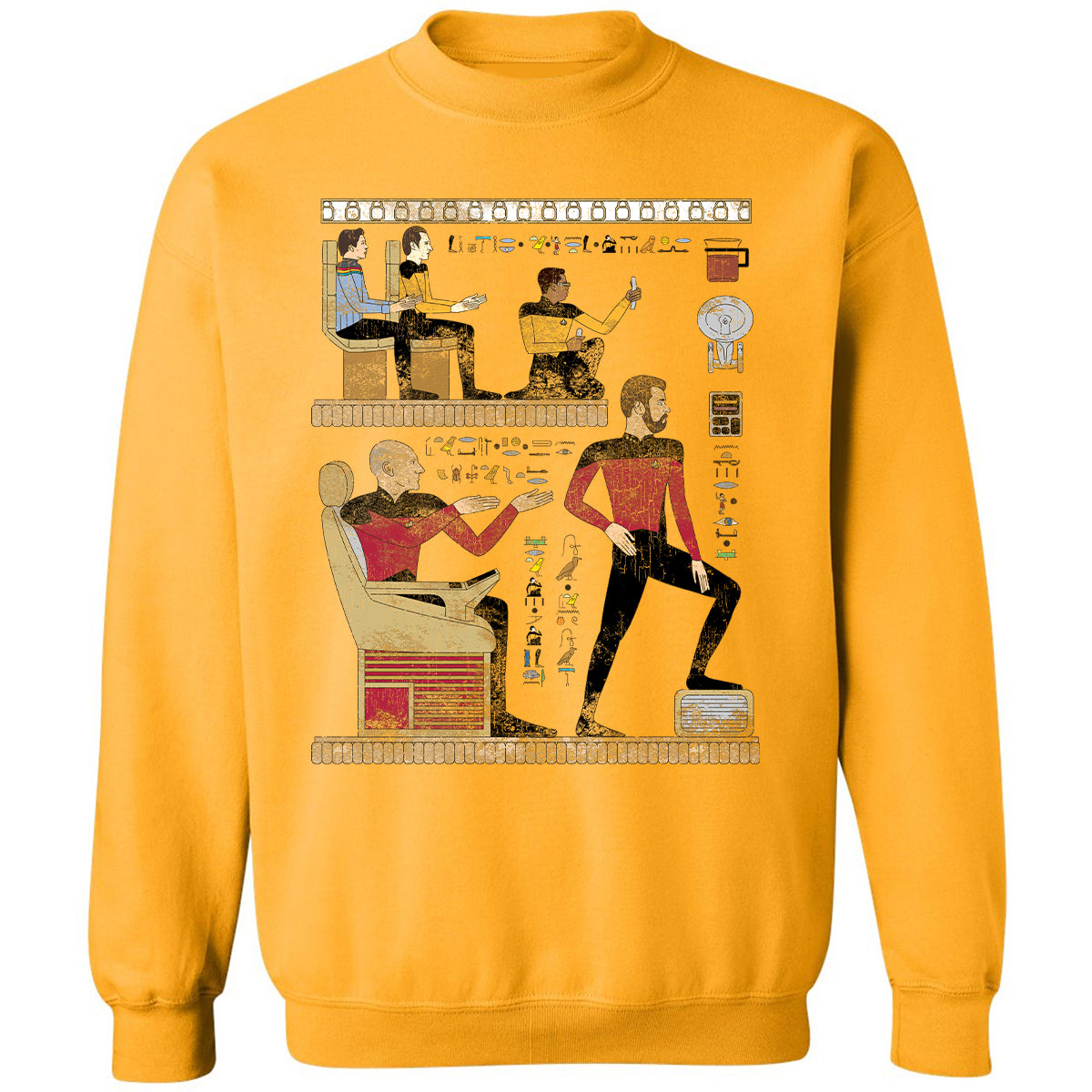 Classic Unisex Sweatshirt - H61A5WMY - Gold - 11
