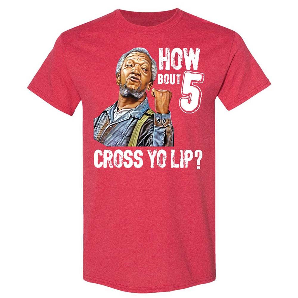 How bout 5 cross yo lip - Heather Red - 11