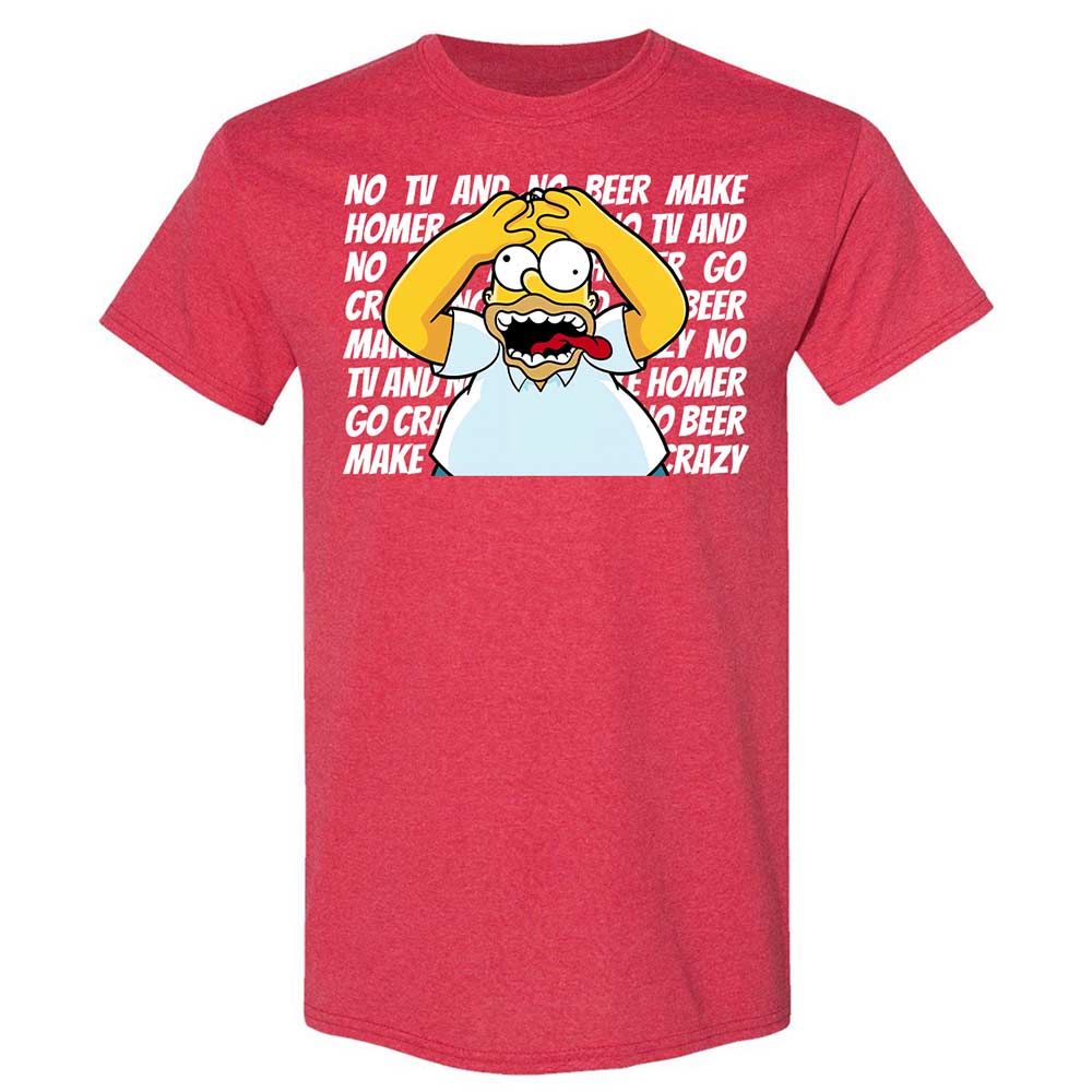 No TV and No Beer Make Homer Go Crazy - Heather Red - 11