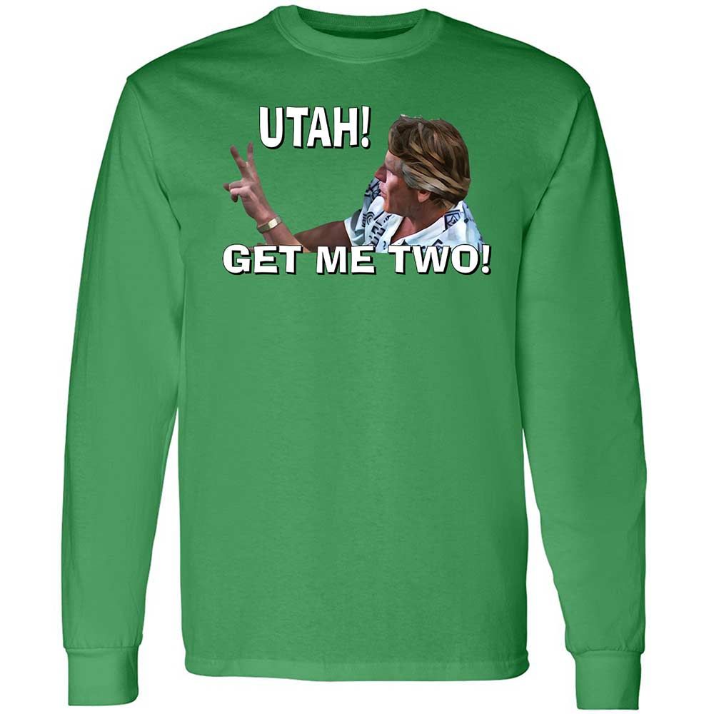 Long Sleeve T-Shirt - H69C3CDQ - Irish Green - 11