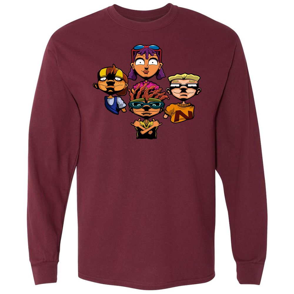 Long Sleeve T-Shirt - 6NDDE9Q8 - Maroon - 11