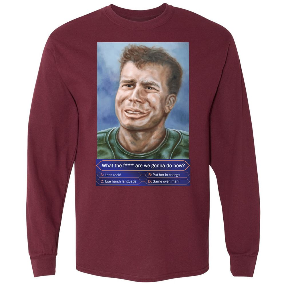 Long Sleeve T-Shirt - WZDH4ZBR - Maroon - 11