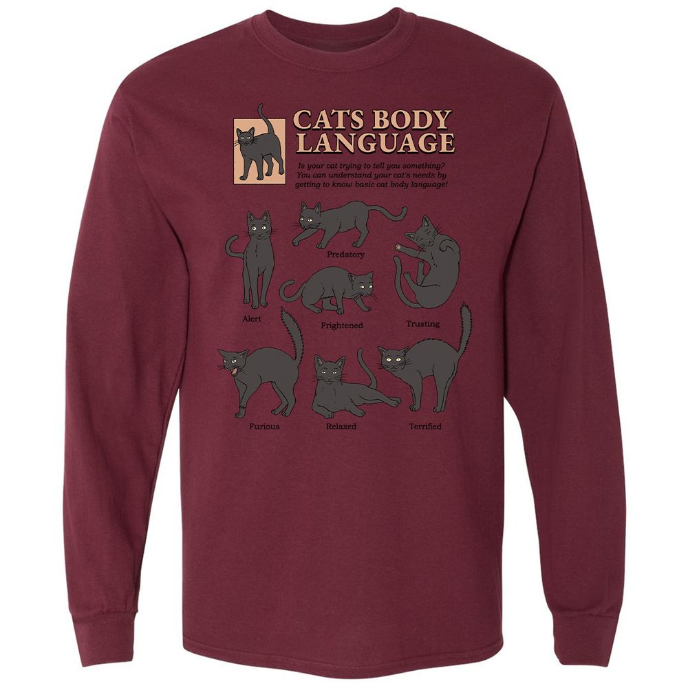 Long Sleeve T-Shirt - WLM4MV9J - Maroon - 11