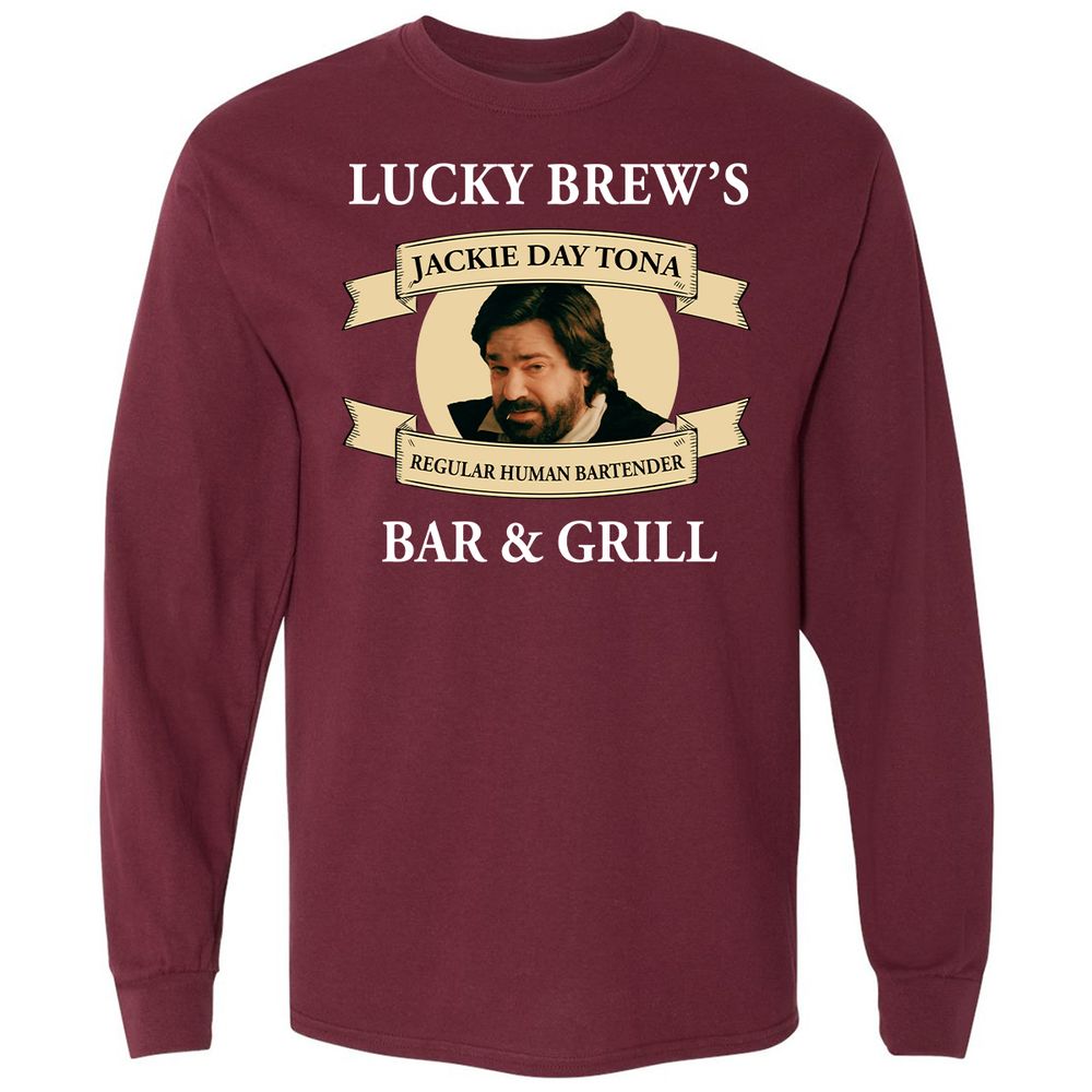 Long Sleeve T-Shirt - B44X1KDE - Maroon - 11