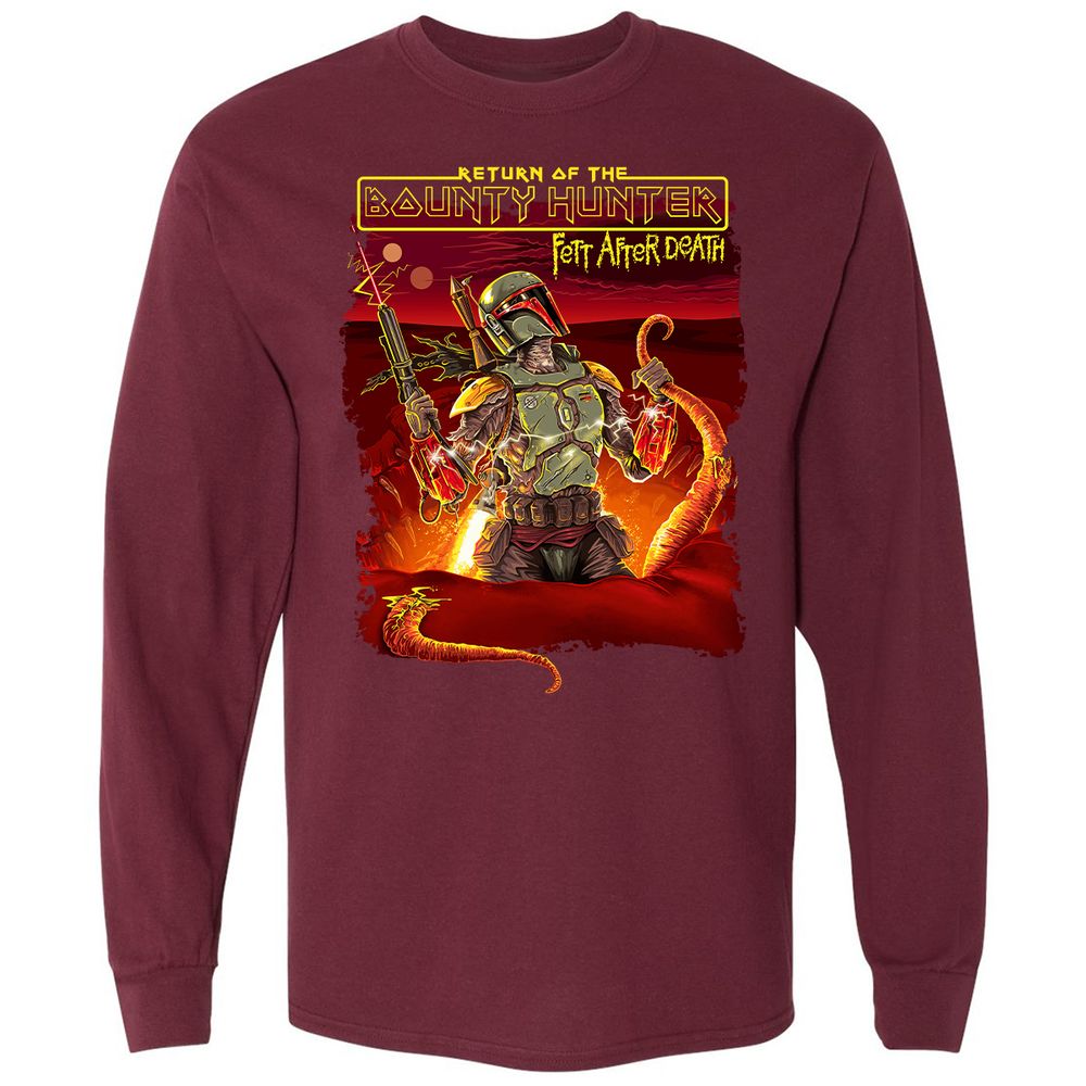 Long Sleeve T-Shirt - ZDDH9M9G - Maroon - 11