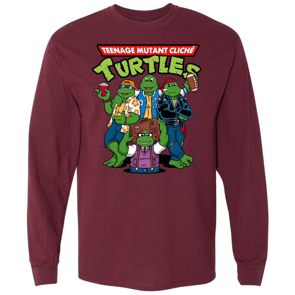 Long Sleeve T-Shirt - YN1NP9Q9 - Maroon - 11