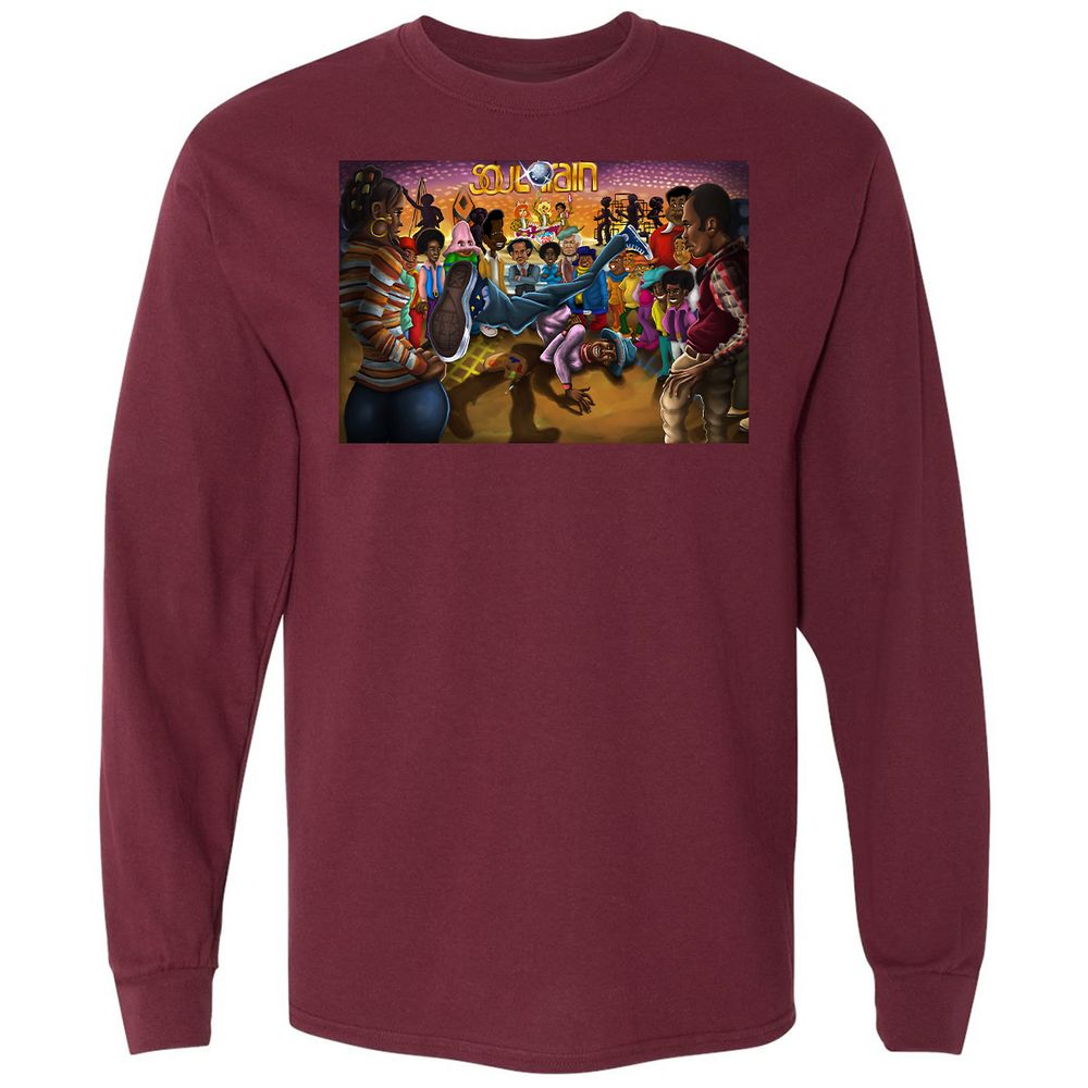 Long Sleeve T-Shirt - PEQCUYD5 - Maroon - 11