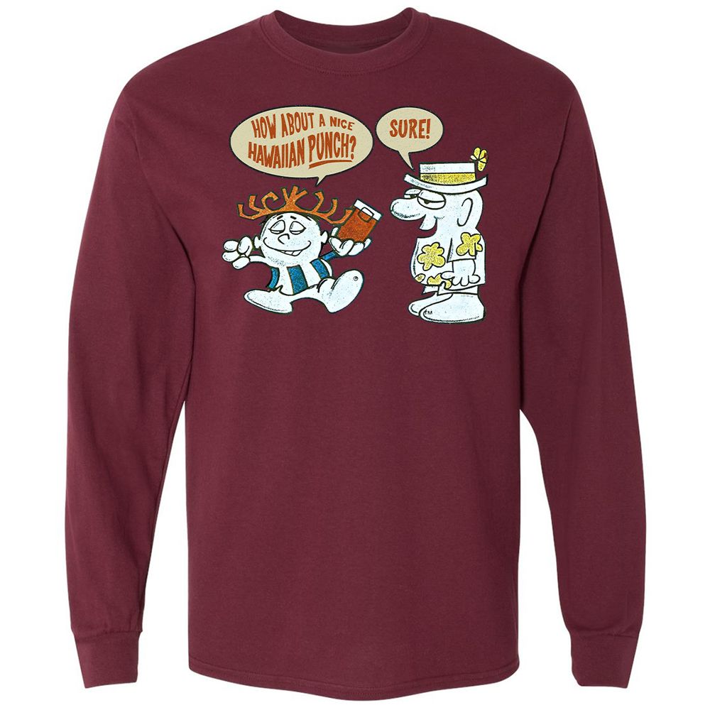 Long Sleeve T-Shirt - 1VK5DK9Y - Maroon - 11