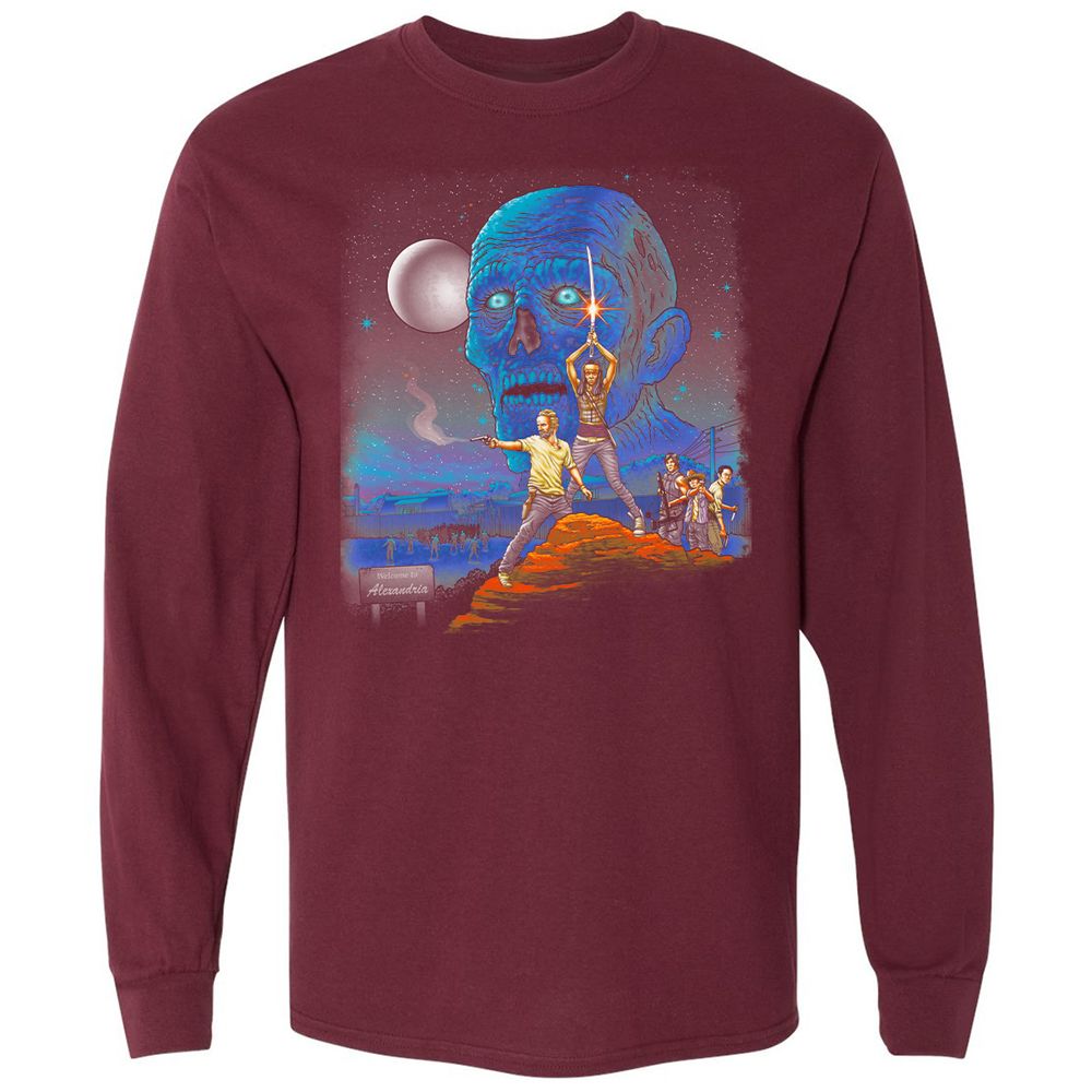 Long Sleeve T-Shirt - TAJ5E98Q - Maroon - 11