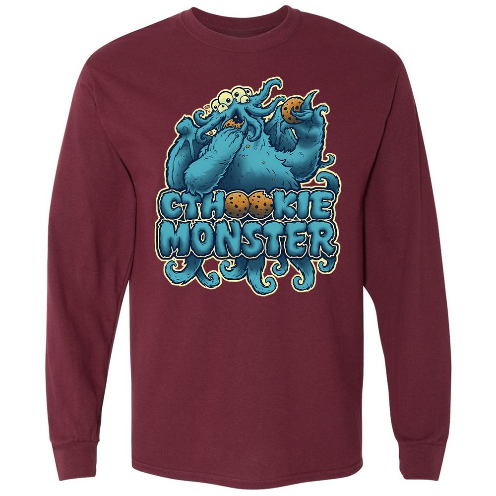 Long Sleeve T-Shirt - T3ZCWXUU - Maroon - 11