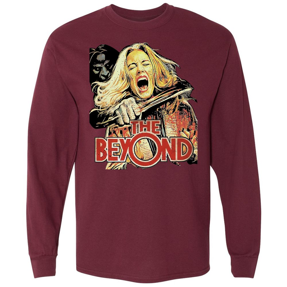 Long Sleeve T-Shirt - UZGZ61GX - Maroon - 11