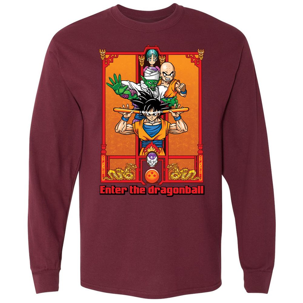 Long Sleeve T-Shirt - 7C3RNEKR - Maroon - 11