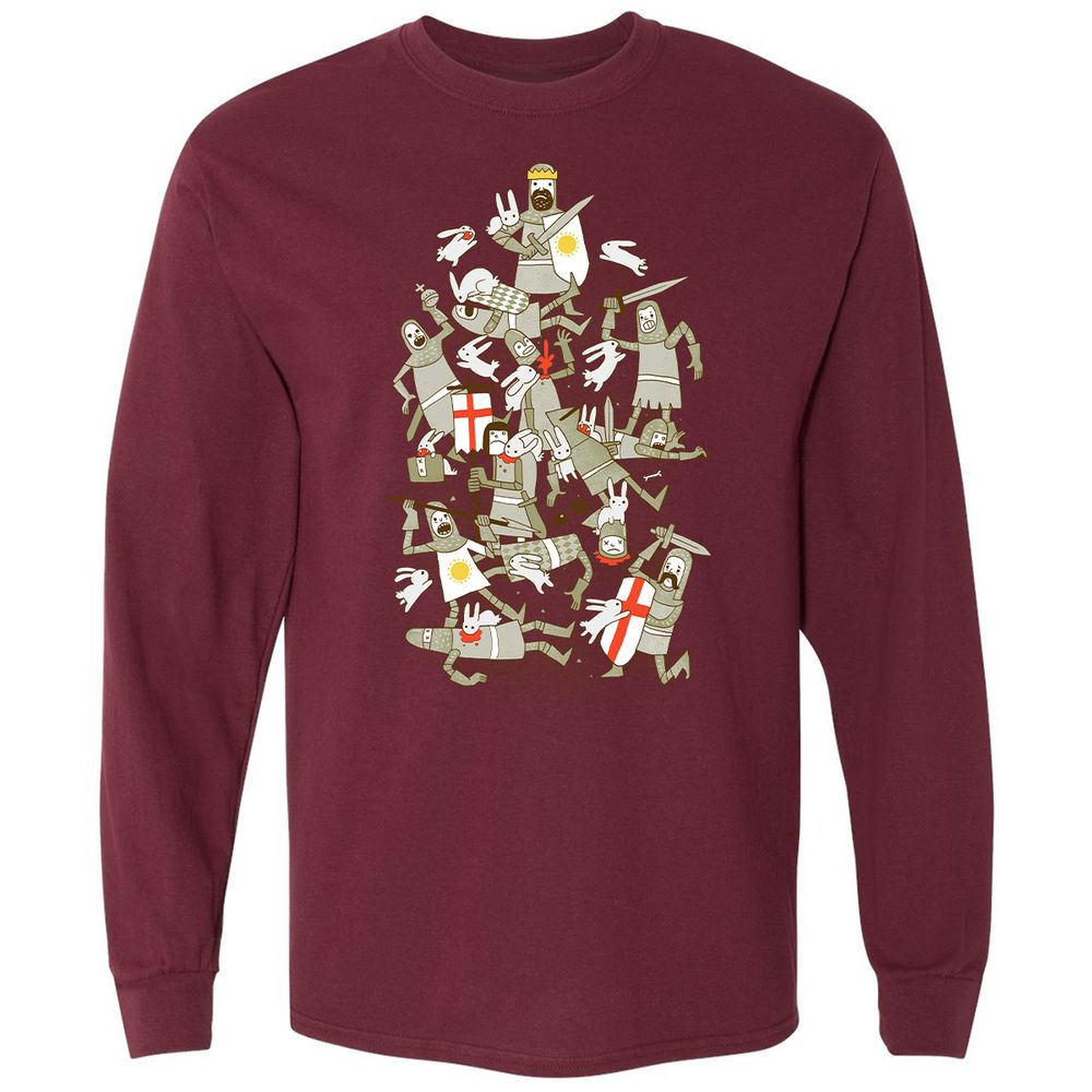 Long Sleeve T-Shirt - 8BE6Z8KB - Maroon - 11