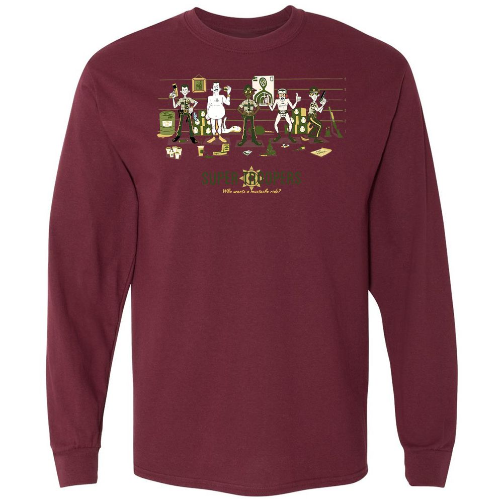 Long Sleeve T-Shirt - KH69PT6B - Maroon - 11
