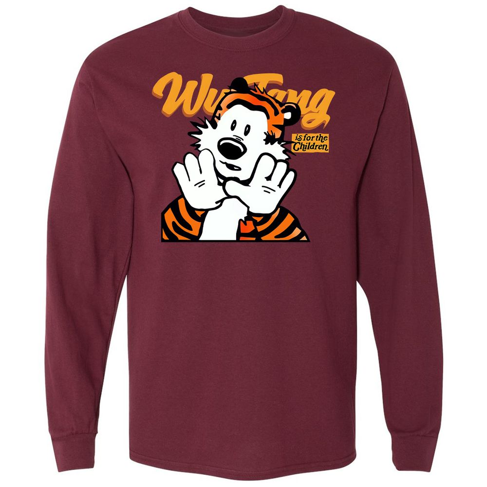 Long Sleeve T-Shirt - E1YMA8R9 - Maroon - 11