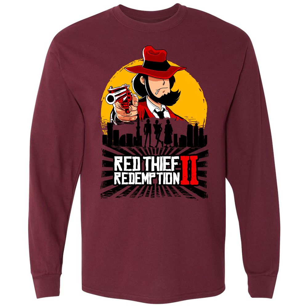 Long Sleeve T-Shirt - PRXJYP4R - Maroon - 11