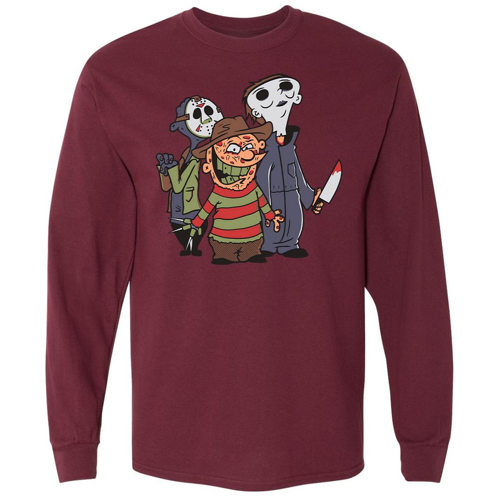 Long Sleeve T-Shirt - 97WXEHEV - Maroon - 11