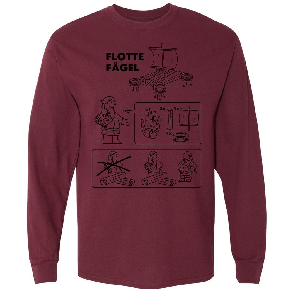 Long Sleeve T-Shirt - GYDLKMRZ - Maroon - 11