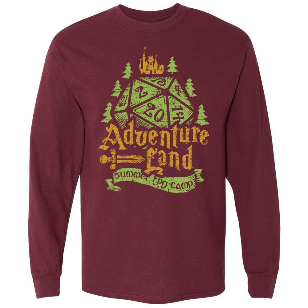 Long Sleeve T-Shirt - D6589AXZ - Maroon - 11