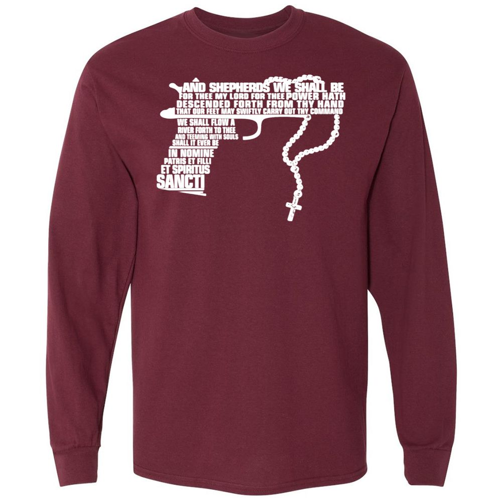Long Sleeve T-Shirt - 4HYT3TVR - Maroon - 11