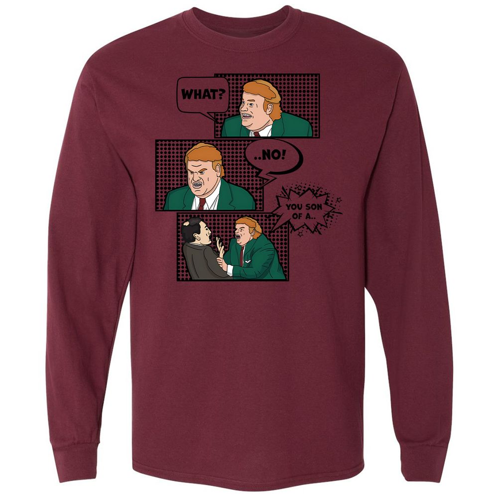 Long Sleeve T-Shirt - WTS3KJ95 - Maroon - 11