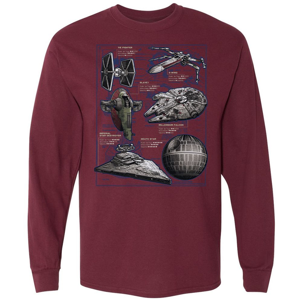 Long Sleeve T-Shirt - C9HYLYR7 - Maroon - 11