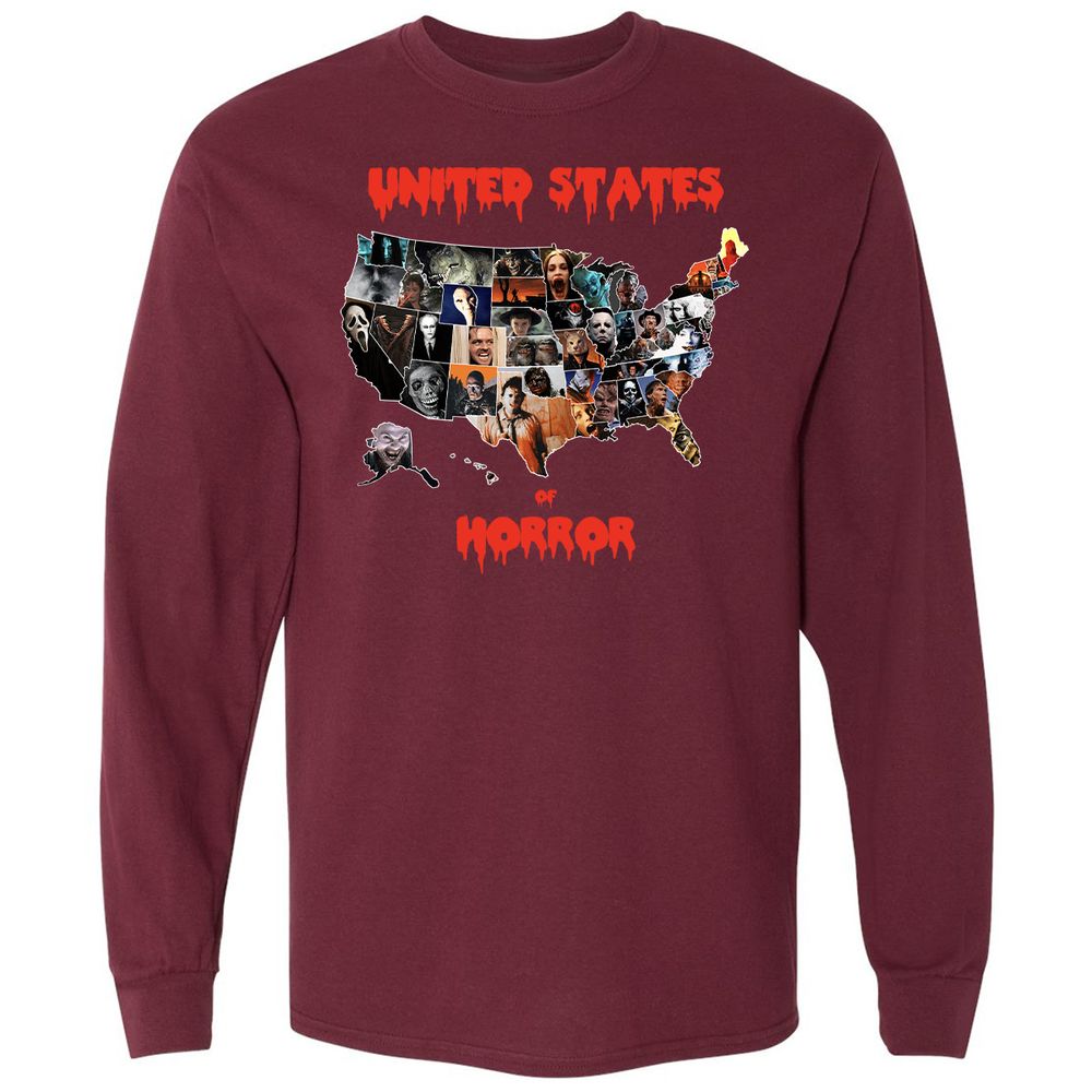 Long Sleeve T-Shirt - BXJ2BKTL - Maroon - 11