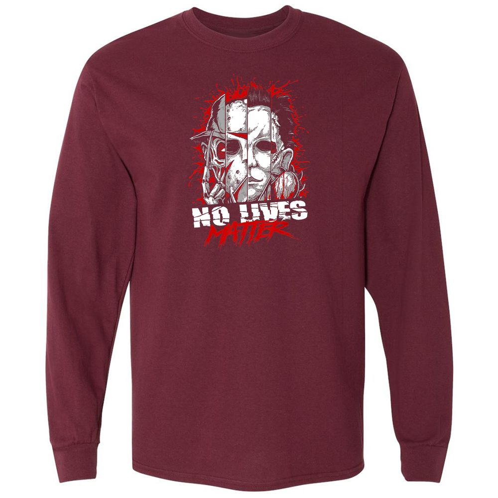 Long Sleeve T-Shirt - KGHJH338 - Maroon - 11