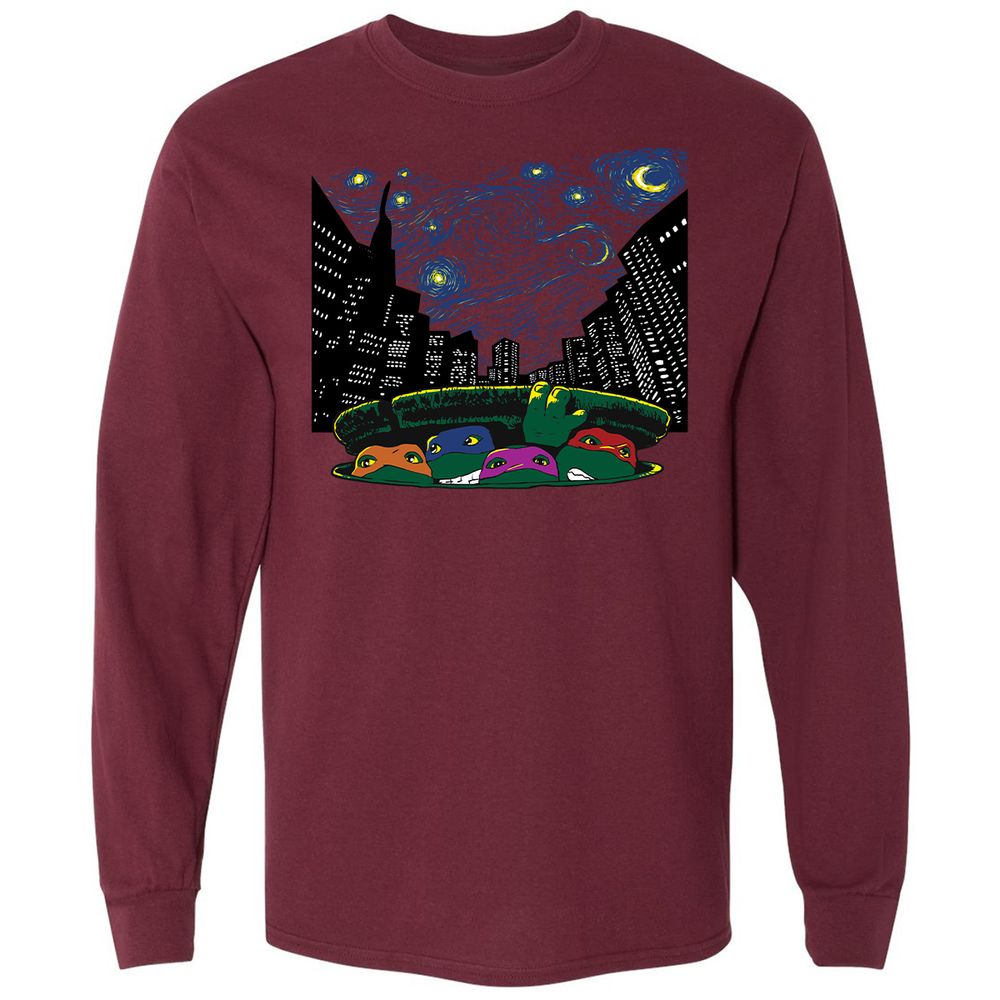 Long Sleeve T-Shirt - QYHNEHFG - Maroon - 11