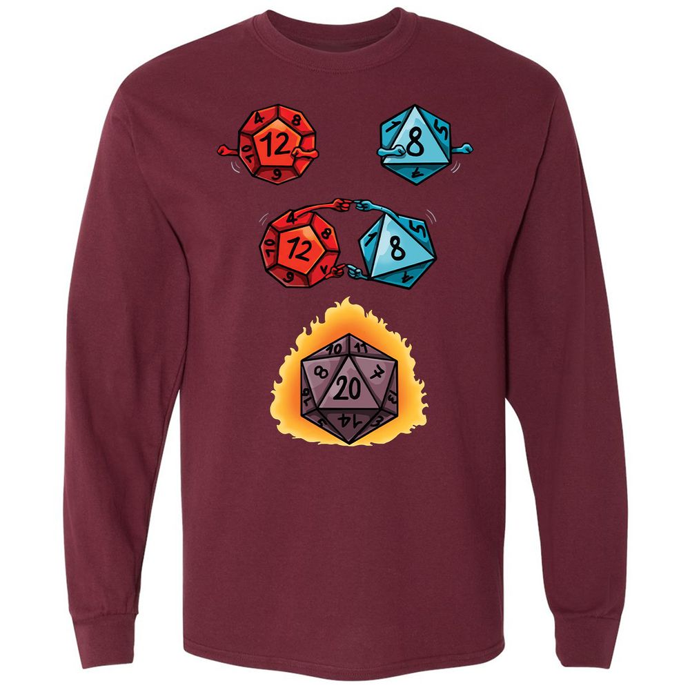 Long Sleeve T-Shirt - YUVQ2WWD - Maroon - 11