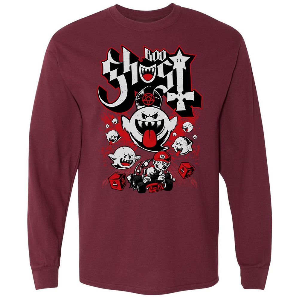Long Sleeve T-Shirt - 6HD7S4GQ - Maroon - 11