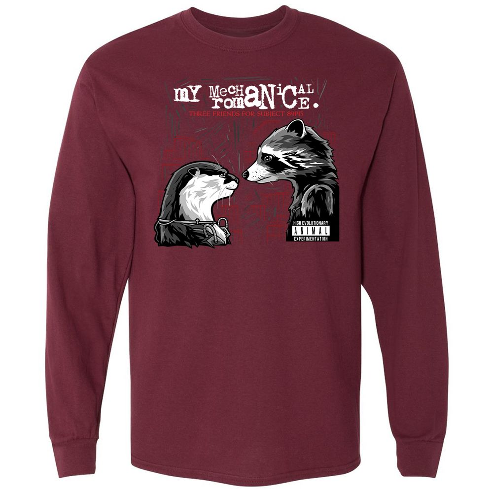 Long Sleeve T-Shirt - 5VX2FQ2U - Maroon - 11