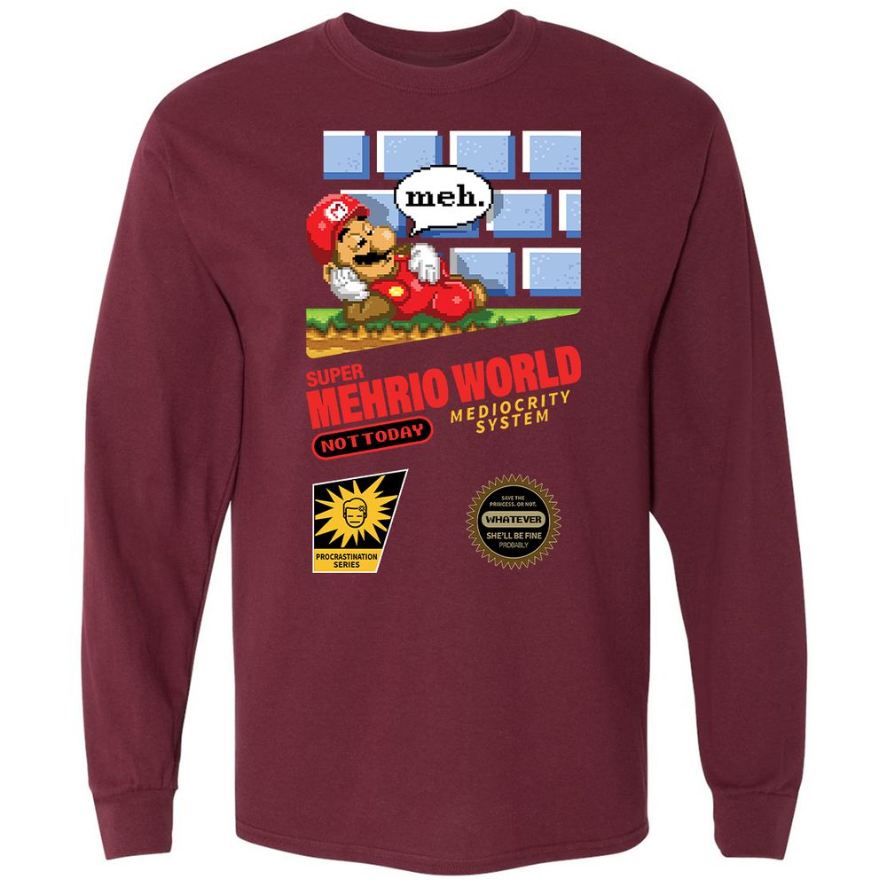 Long Sleeve T-Shirt - UQNTM1SY - Maroon - 11