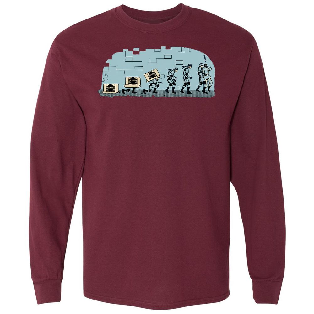 Long Sleeve T-Shirt - QNMARLS7 - Maroon - 11