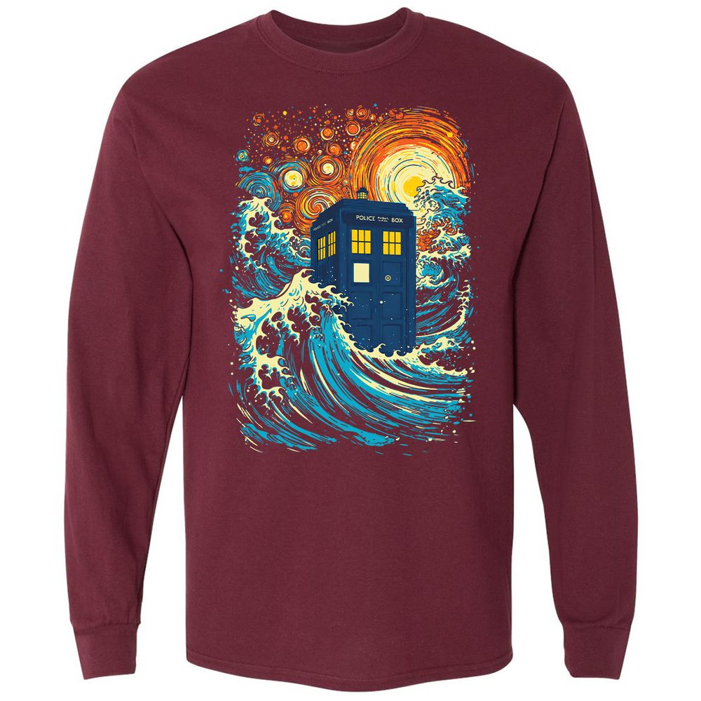 Long Sleeve T-Shirt - 3CTRKWKG - Maroon - 11
