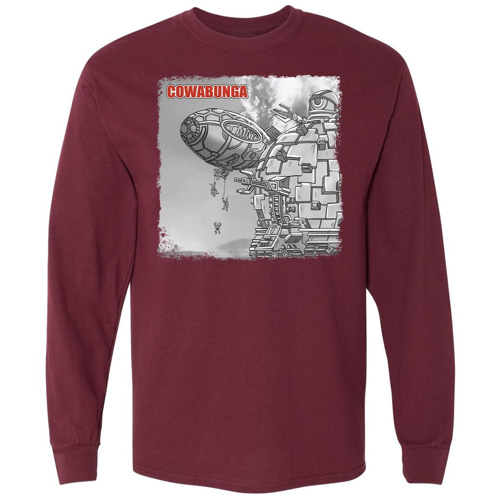 Long Sleeve T-Shirt - Q3CP6Y9S - Maroon - 11