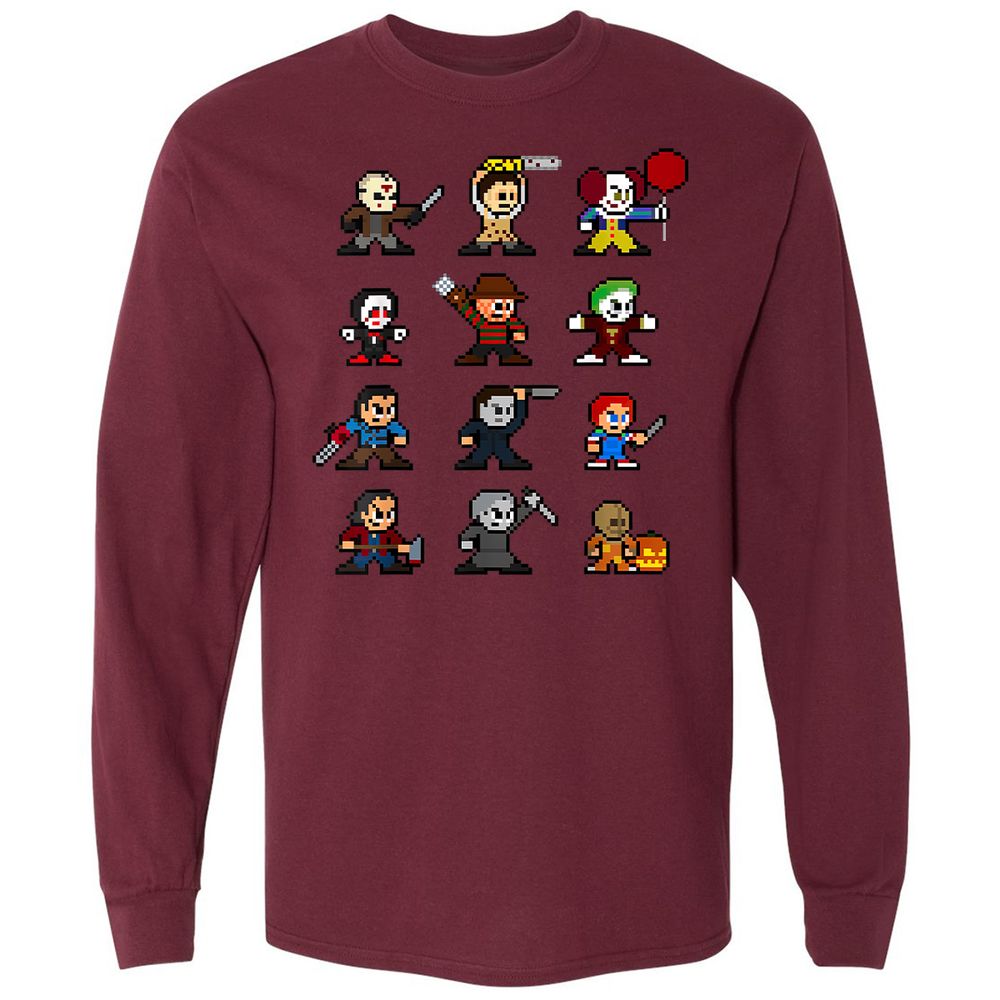 Long Sleeve T-Shirt - HXQTA5MV - Maroon - 11