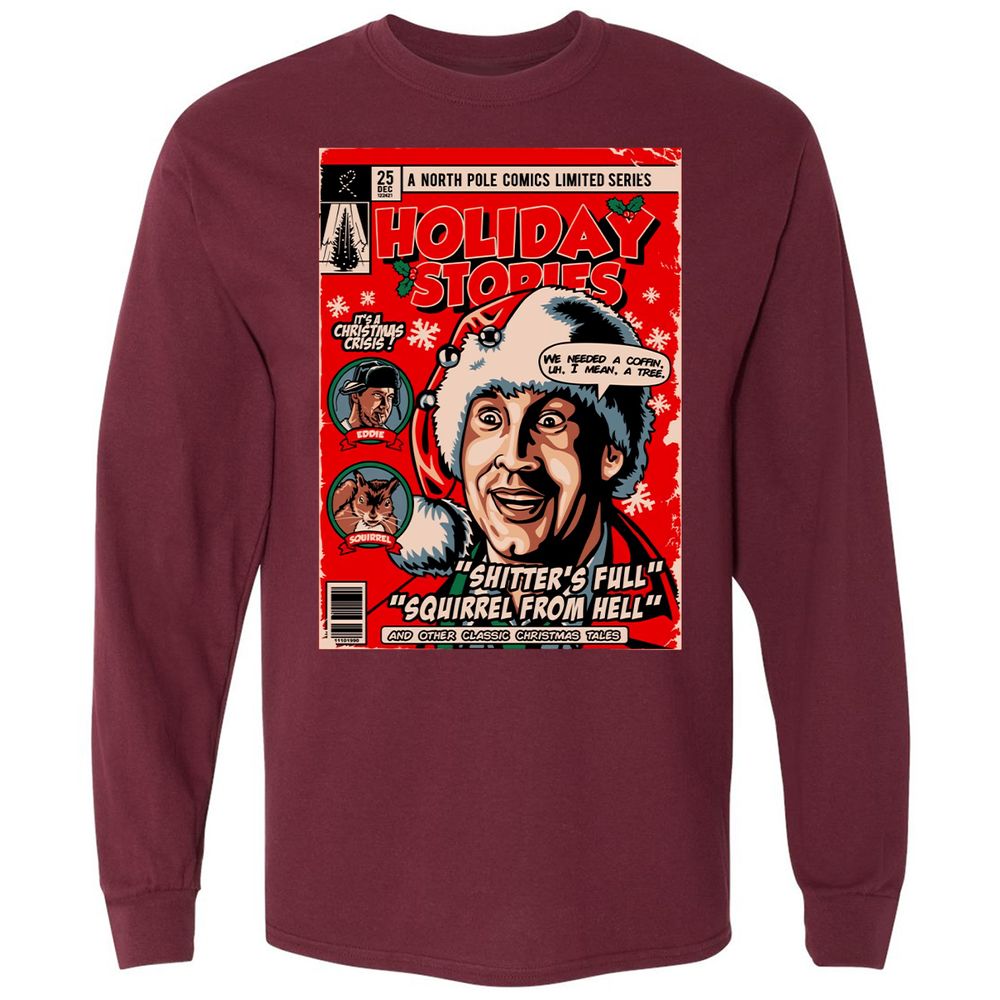 Long Sleeve T-Shirt - 8SQXNYMY - Maroon - 11