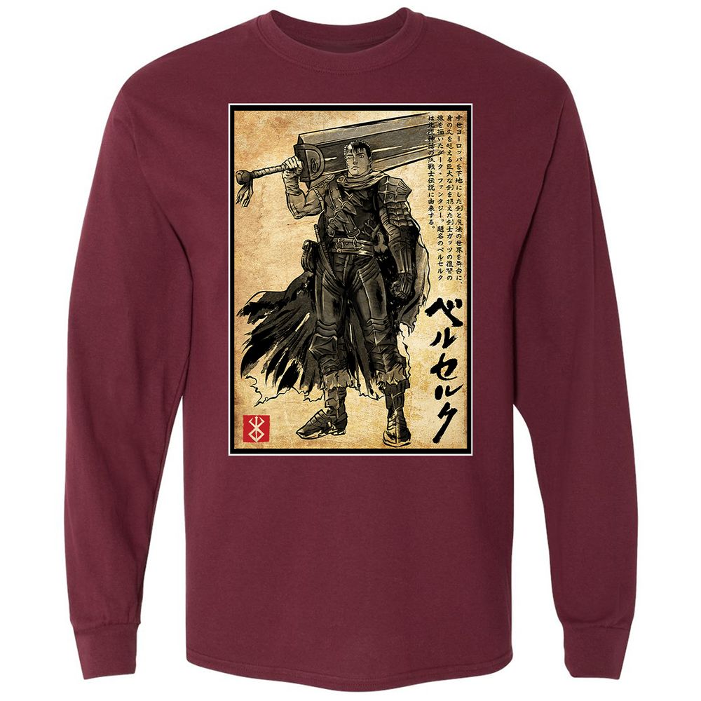 Long Sleeve T-Shirt - QU831KR6 - Maroon - 11