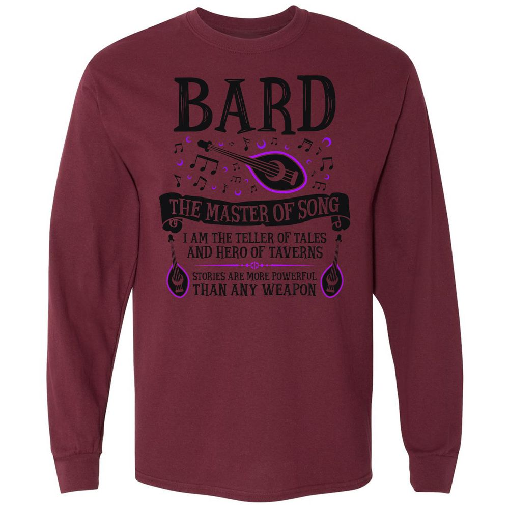 Long Sleeve T-Shirt - EED7BGKZ - Maroon - 11