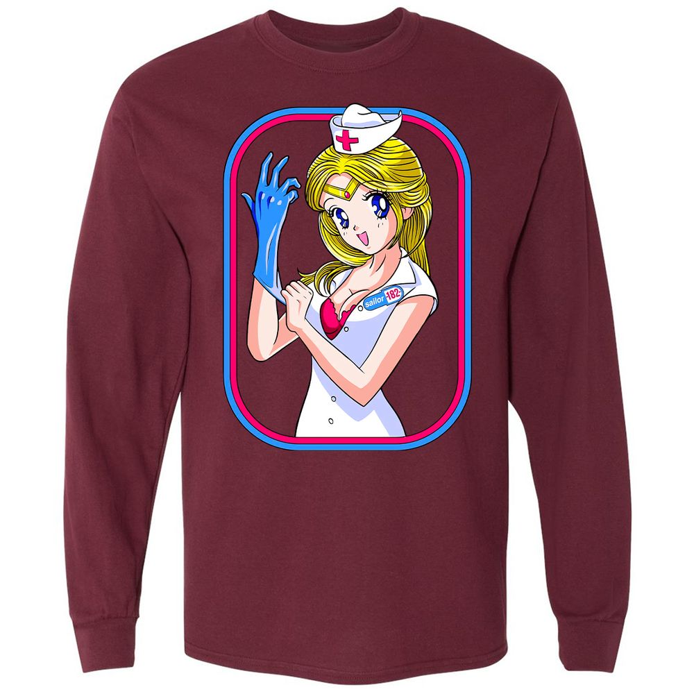 Long Sleeve T-Shirt - A7AR8TN5 - Maroon - 11