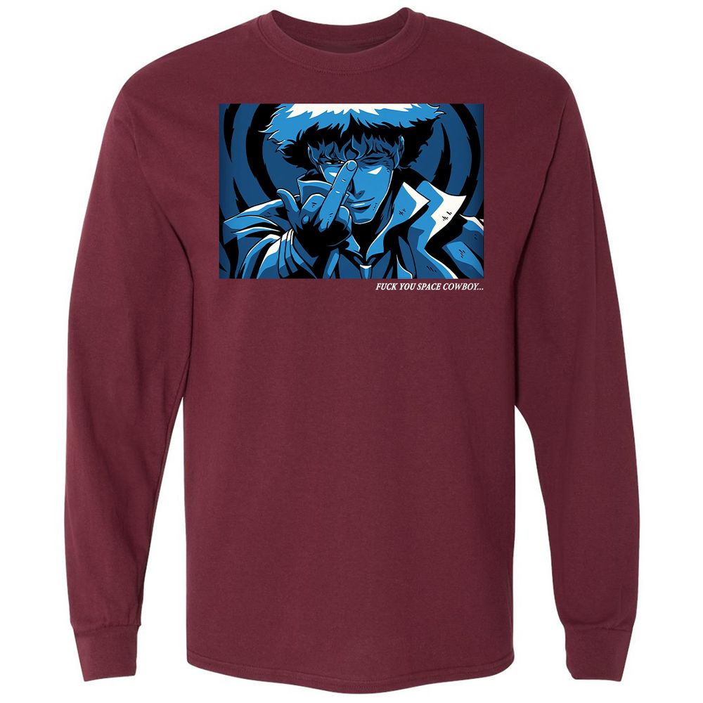 Long Sleeve T-Shirt - JW9WT8XZ - Maroon - 11