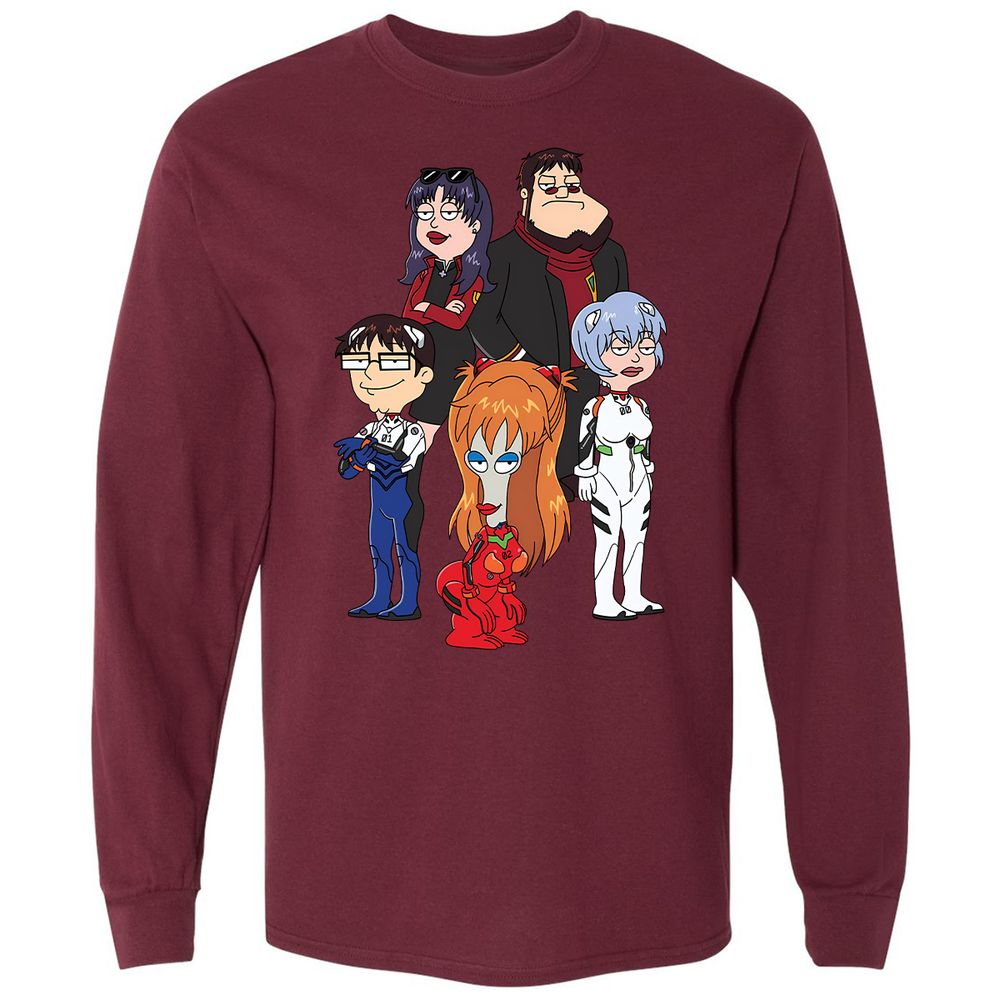 Long Sleeve T-Shirt - 8KGMSC4T - Maroon - 11
