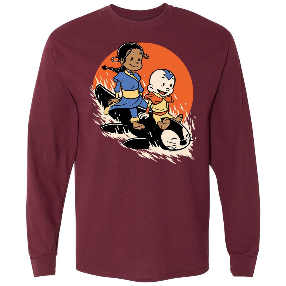 Long Sleeve T-Shirt - 46CQ8JD7 - Maroon - 11