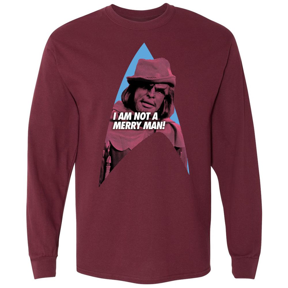 Long Sleeve T-Shirt - CY9GZADU - Maroon - 11