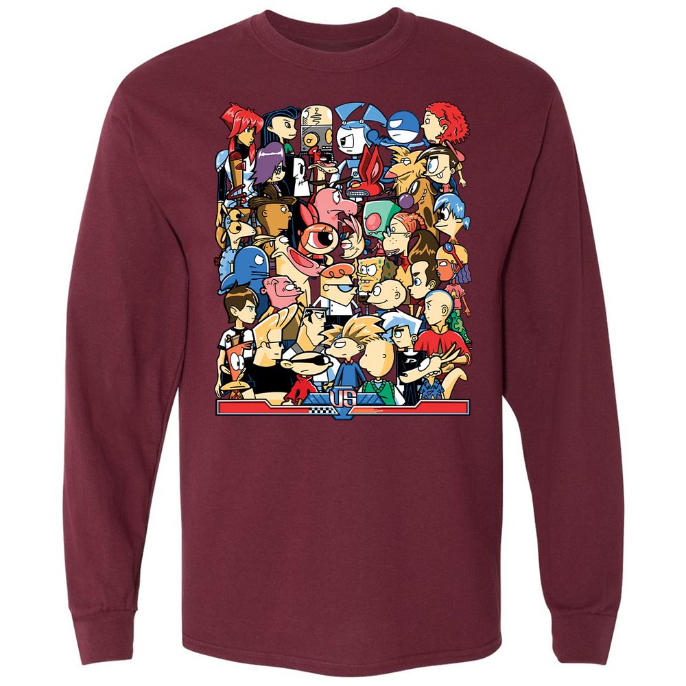 Long Sleeve T-Shirt - 6WDC14VG - Maroon - 11