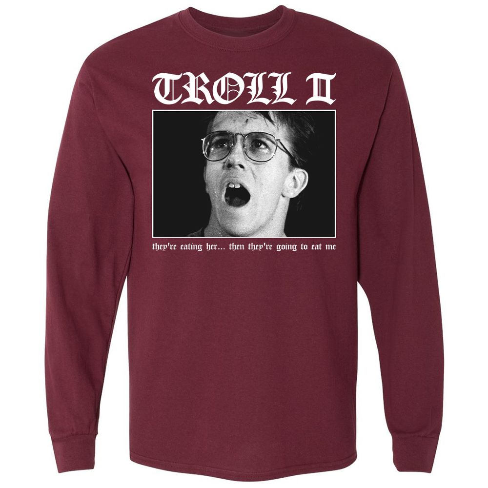 Long Sleeve T-Shirt - BEKU34CT - Maroon - 11