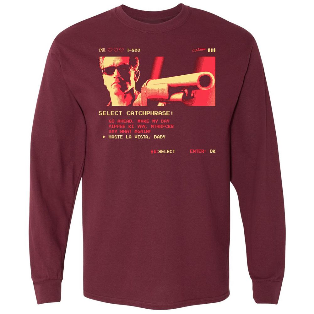 Long Sleeve T-Shirt - US1QCHNA - Maroon - 11