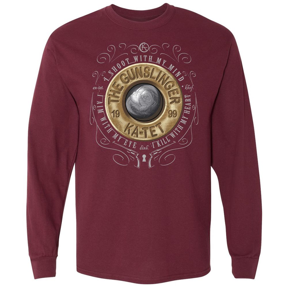 Long Sleeve T-Shirt - C2SDR6BC - Maroon - 11